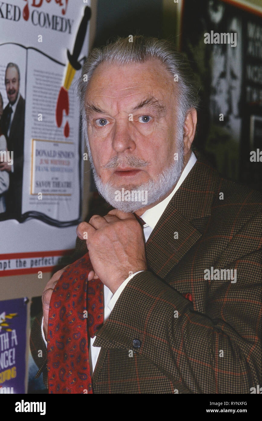 Englischer Schauspieler, Sir Donald Sinden ca. 80er Jahre Stockfoto