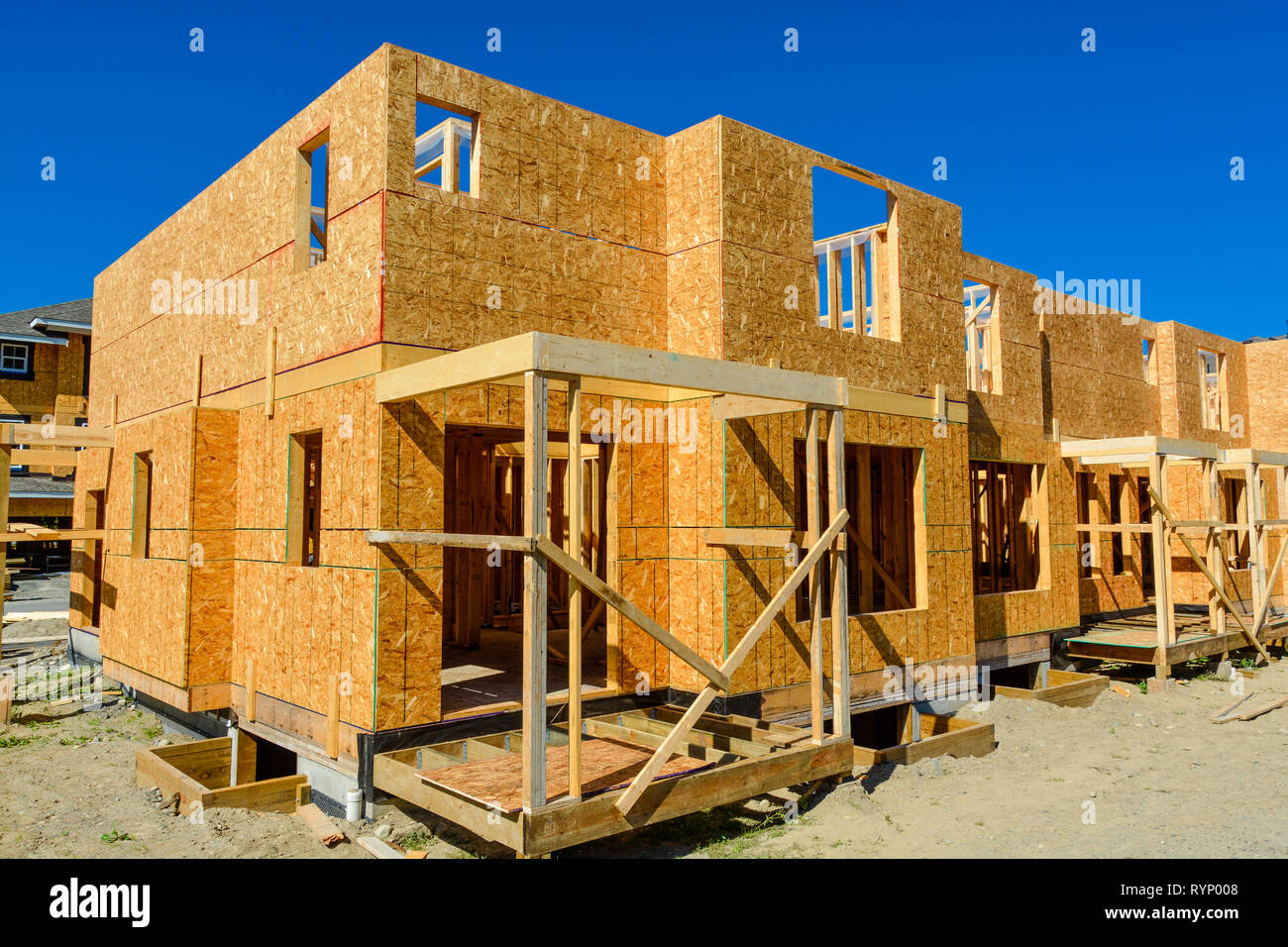 Marke neue Familie Haus ist im Bau. Stockfoto