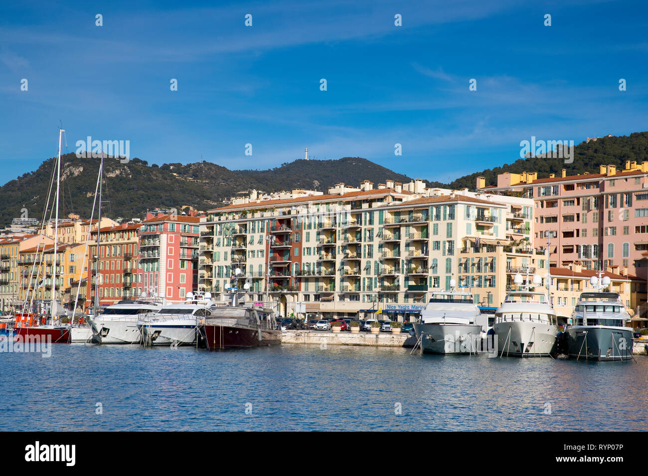 Port Lympia, Nizza, Frankreich Stockfoto