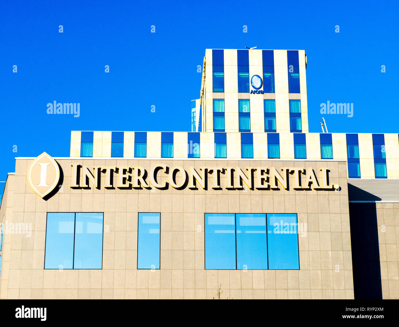 Das InterContinental London - Die O2 Hotel in der Greemwich Halbinsel - South East London, England Stockfoto