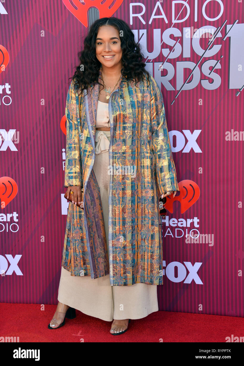 Los Angeles, USA. 14 Mär, 2019. LOS ANGELES, Ca. März 14, 2019: Raven B am 2019 iHeartRadio Music Awards, die in den Microsoft Theater. Foto: Paul Smith/Alamy leben Nachrichten Stockfoto