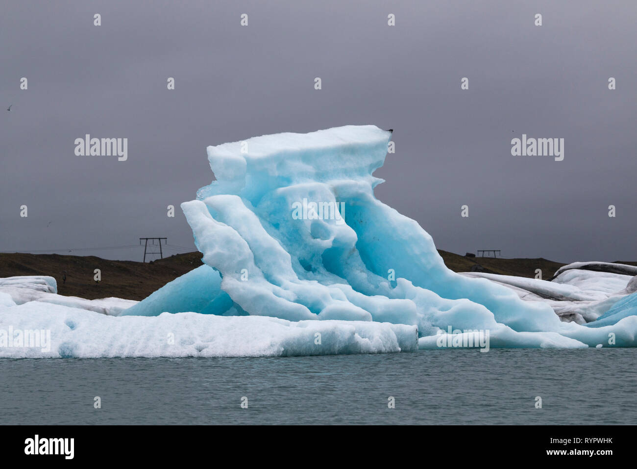 Eisberg in Jokulsarlon Sommer in Island Stockfoto