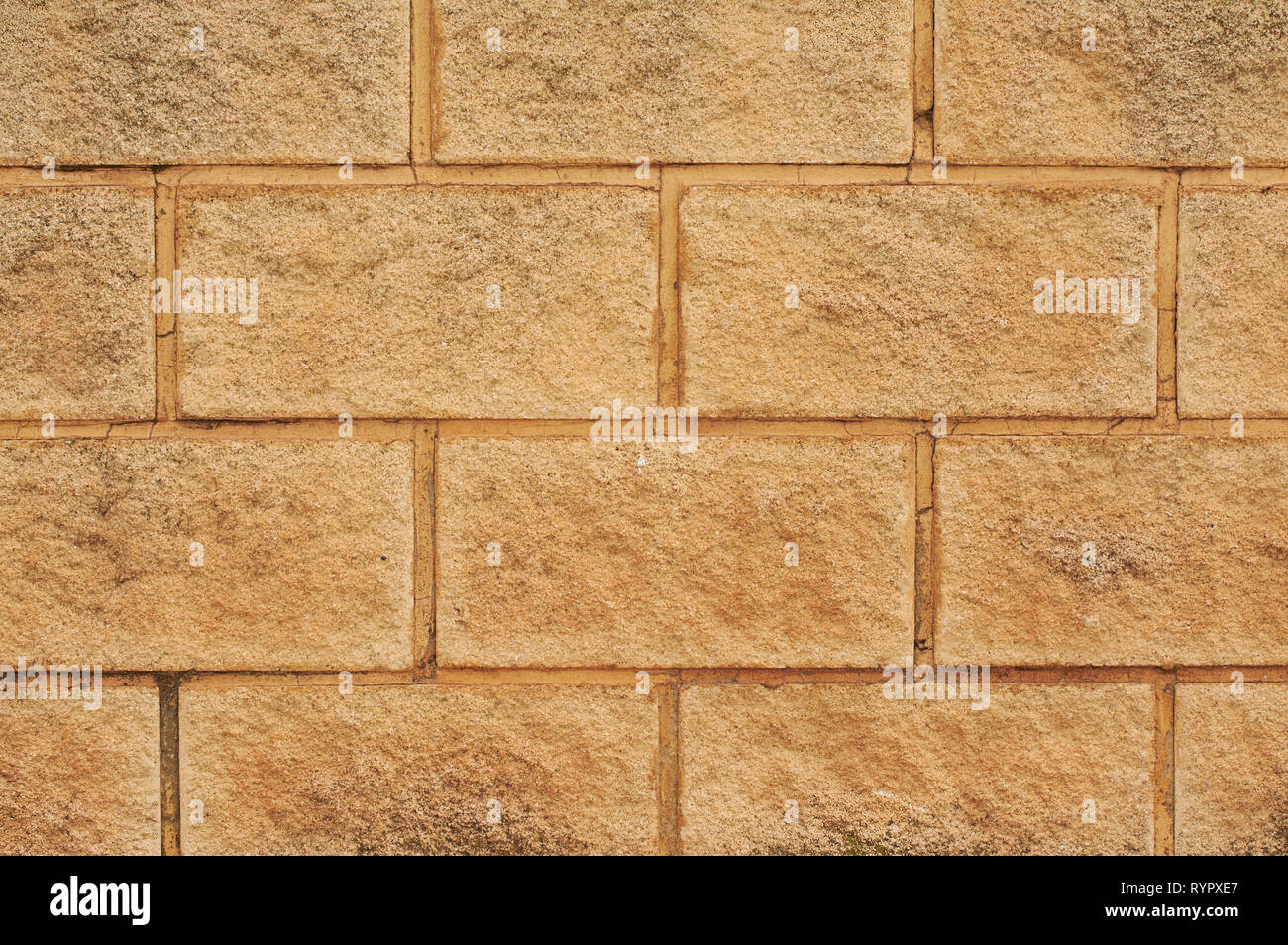 Wand von Braun Betonstein Stockfoto