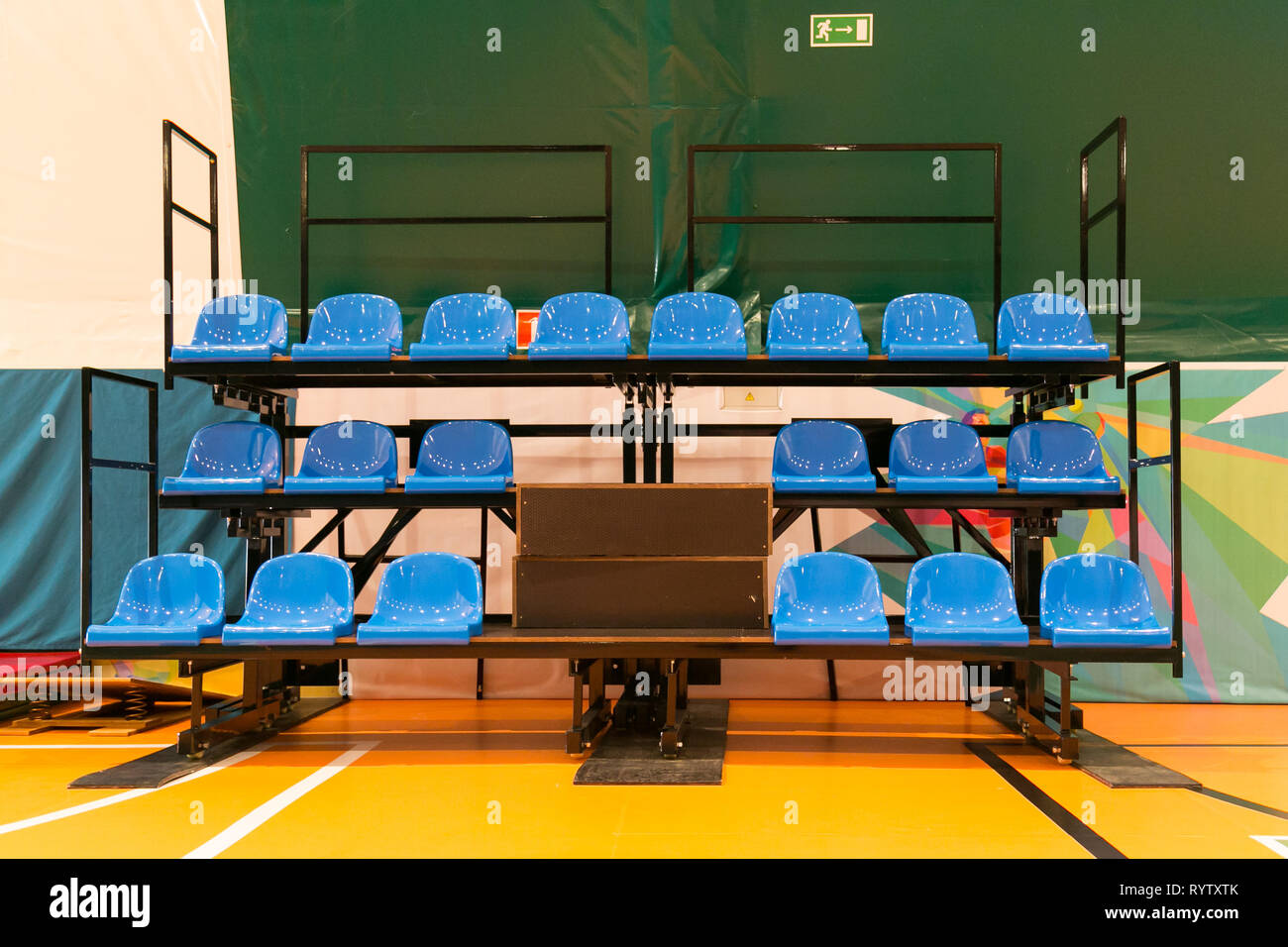 Eröffnung der neuen Sportanlage der Stadt. Moderne Sport Komplex. Stockfoto