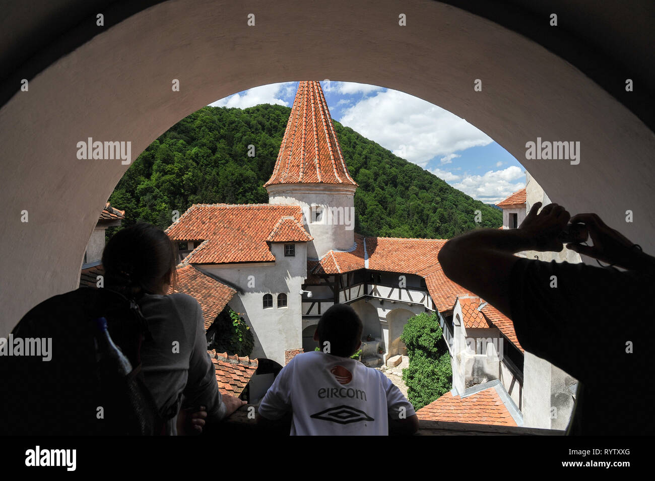 Gotische Burg Bran in Bran, Rumänien. 20. Juli 2009, in dem 13. Jahrhundert und wurde im XV Jahrhundert namens Draculas Schloss verbunden mit Vlad der I Stockfoto