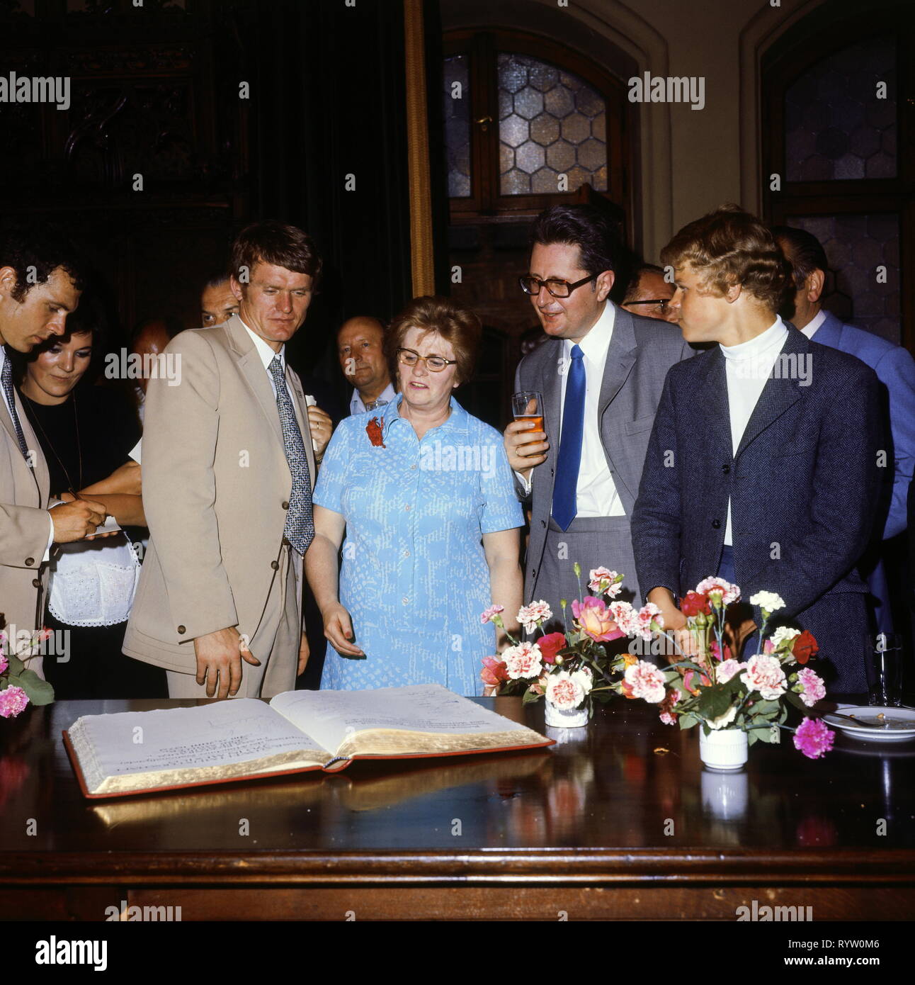 Sport, Fußball, Fußball WM 1974, Feiern in der Ocassion der Rückkehr