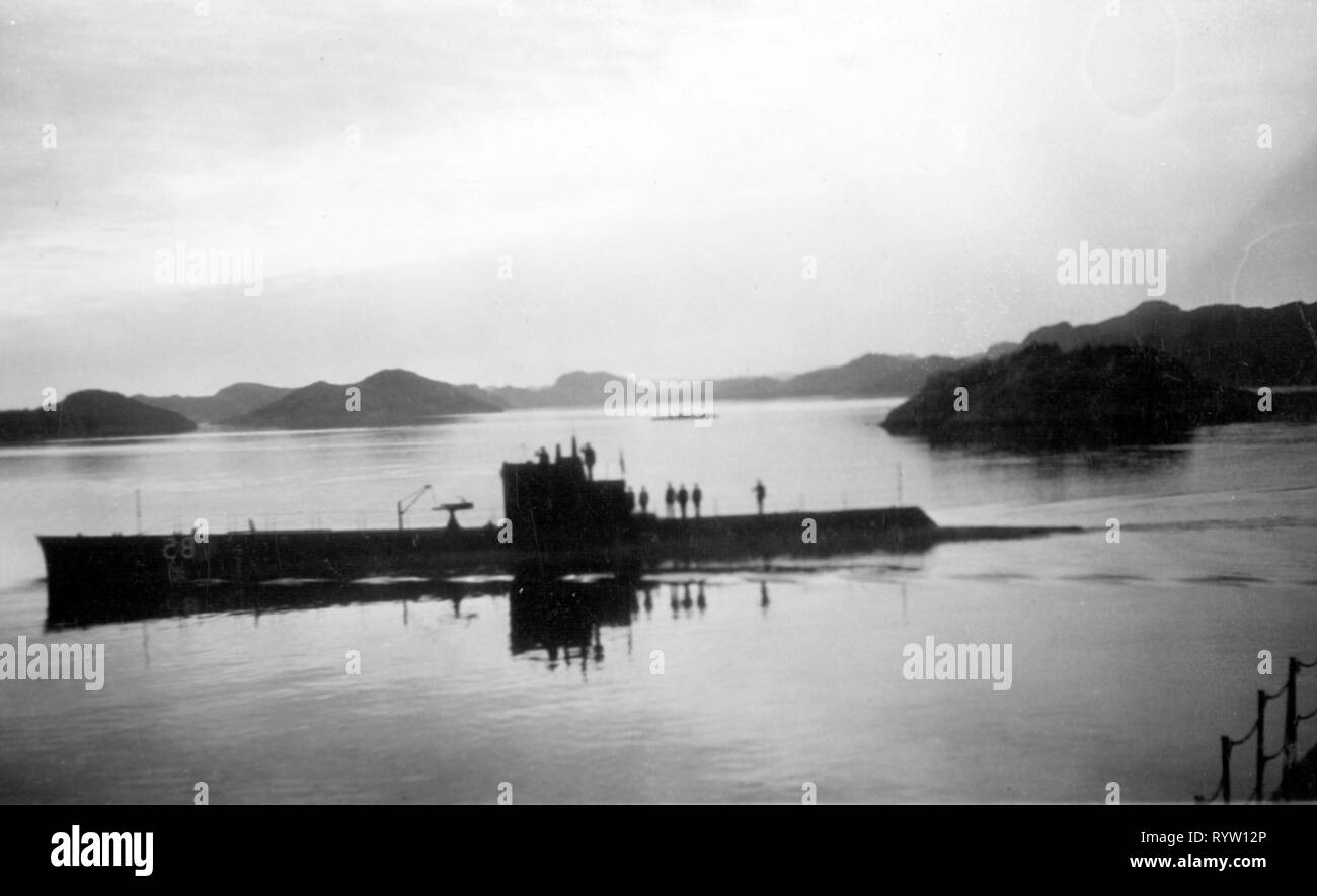 Transport/Verkehr, Navigation, Kriegsschiffe, Norwegischen u-Boot auf dem Polarkreis, 1930er Jahre, Additional-Rights - Clearance-Info - Not-Available Stockfoto