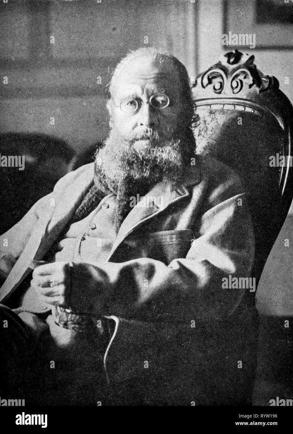 Edward Lear, portrait Fotografie, 1887 Stockfoto