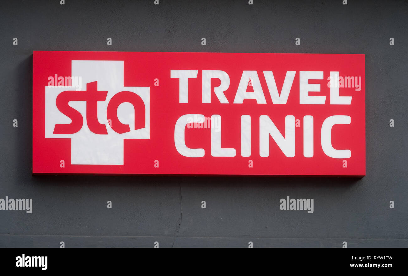 STA Travel Klinik in Southampton Stockfoto