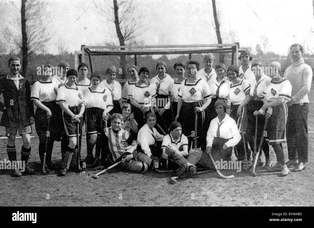 Sport, Hockey, Frauen Team, 1920er Jahre, Additional-Rights - Clearance-Info - Not-Available Stockfoto
