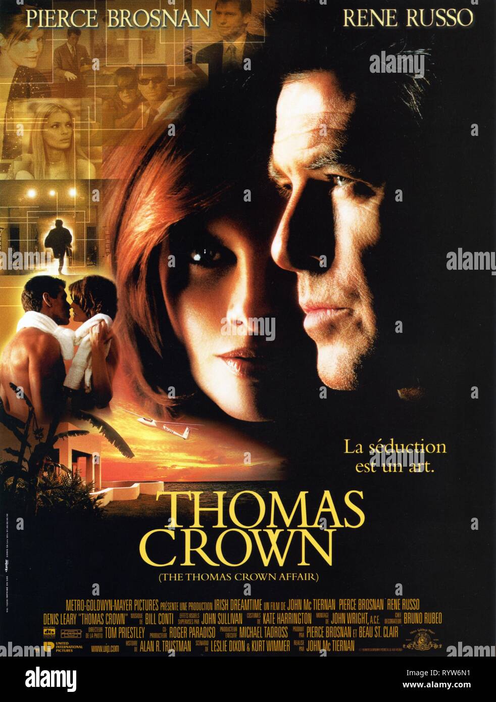 Die Thomas Crown Affäre Jahr: 1999 USA Regie: John McTiernan Rene Russo, Pierce Brosnan Poster (Fr) Stockfoto