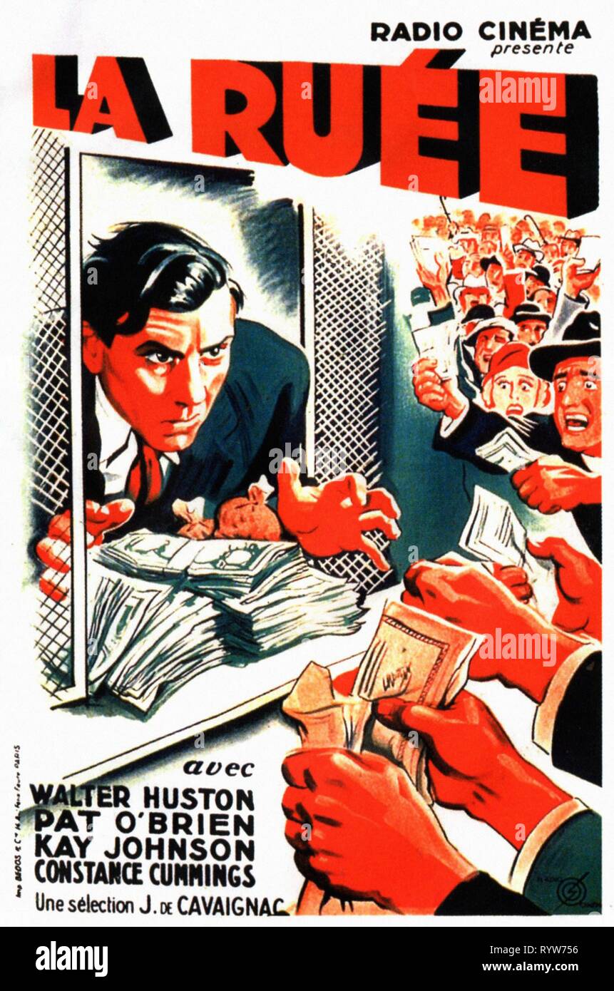 La Ruee American Madness Jahr: 1932 USA Regie: Frank Capra Poster (Fr) Columbia Pictures Stockfoto