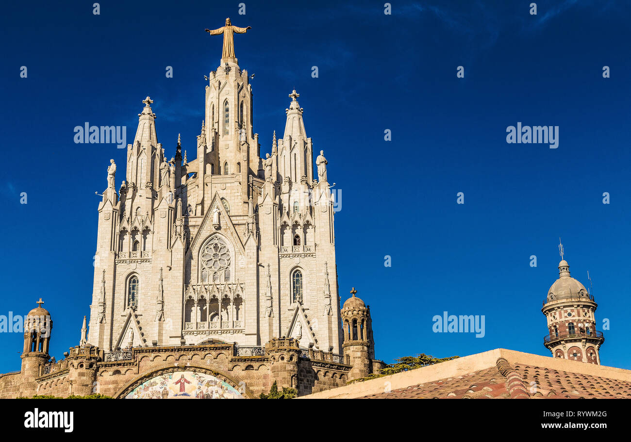 Temple Expiatori del Sagrat Cor Barcelona Spanien Europa. Stockfoto
