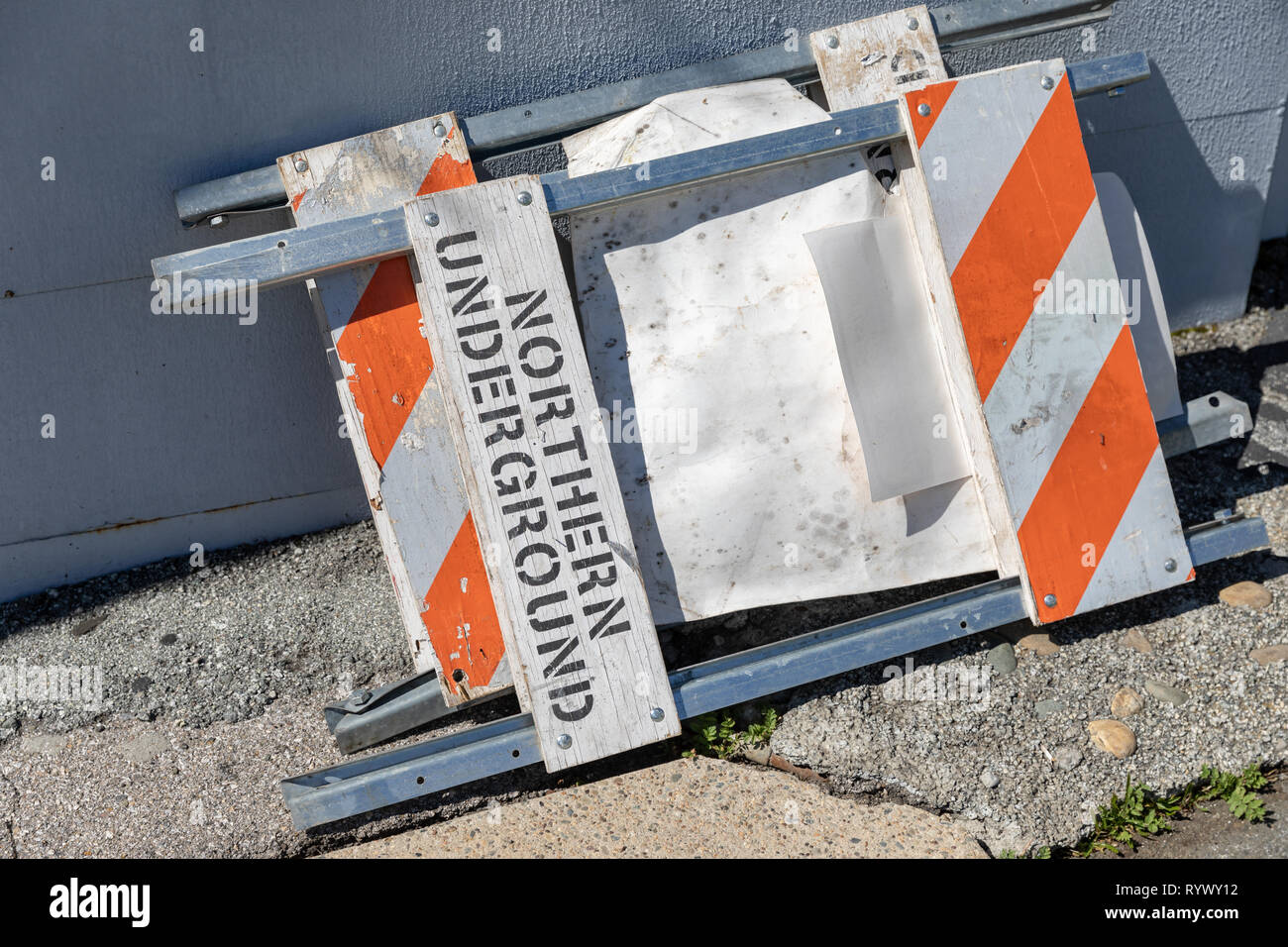 Northern u-Bahn, Straßensperre, Sunnyvale, Kalifornien, USA Stockfoto