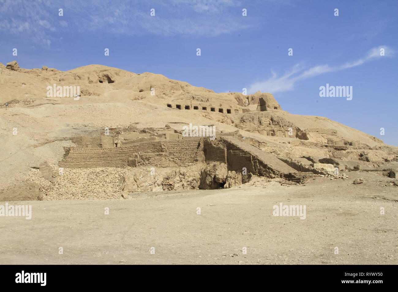 Gräber der Adligen, Westufer des Nils, in der Nähe von Luxor, Ägypten Stockfoto