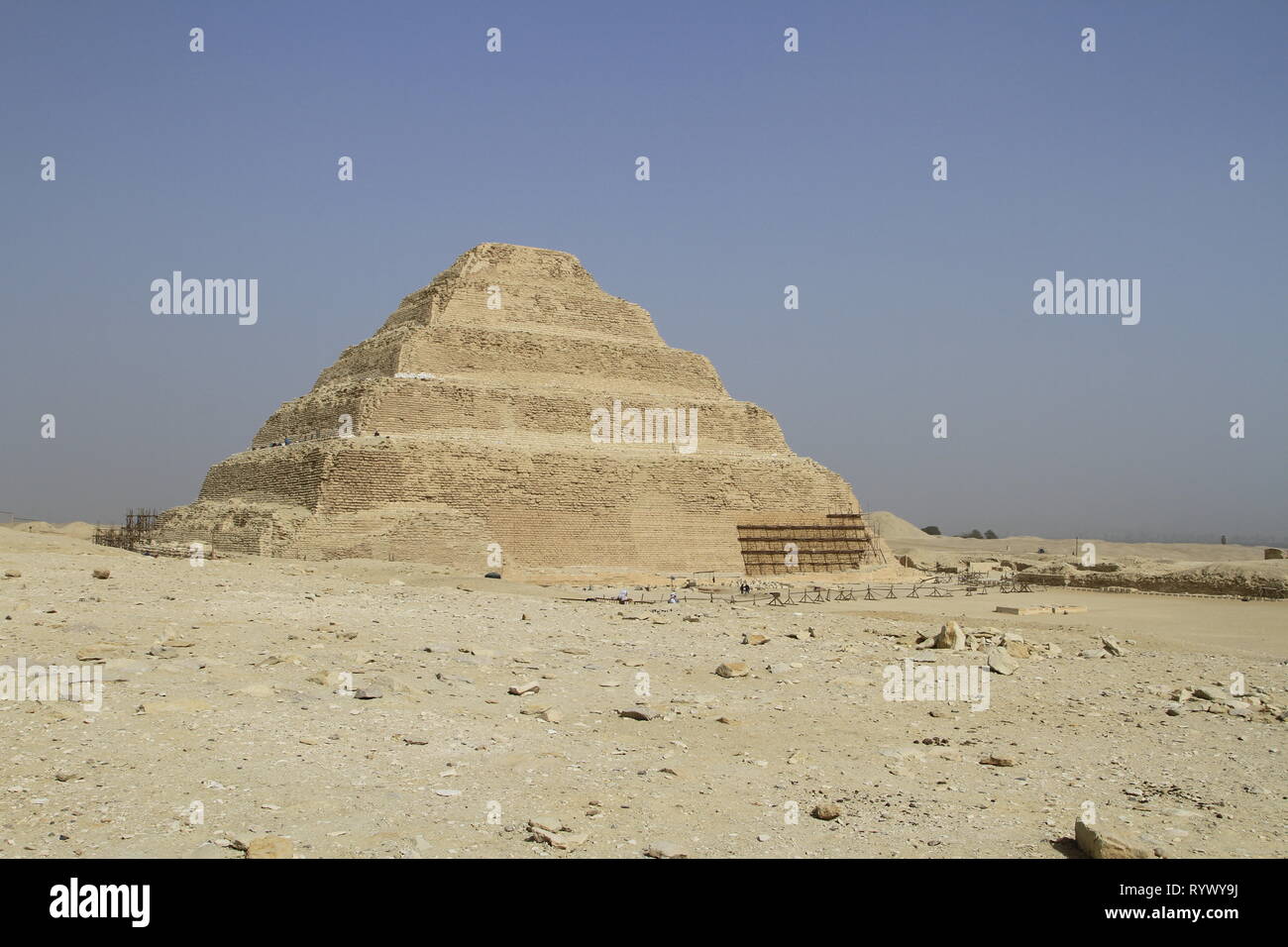 Trat Pyramide des Djoser, Saqqara, Gizeh Governorate, Ägypten Stockfoto