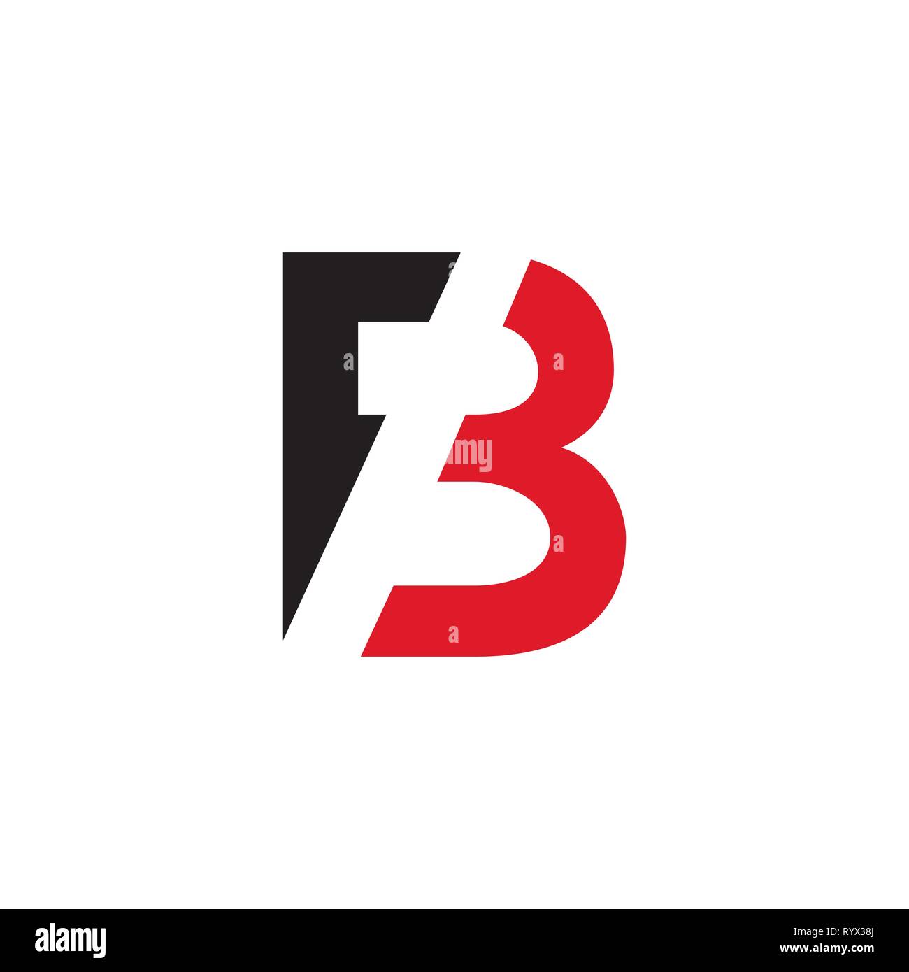 B schreiben Business Logo, Rot und Schwarz. Vektor Stock-Vektorgrafik -  Alamy