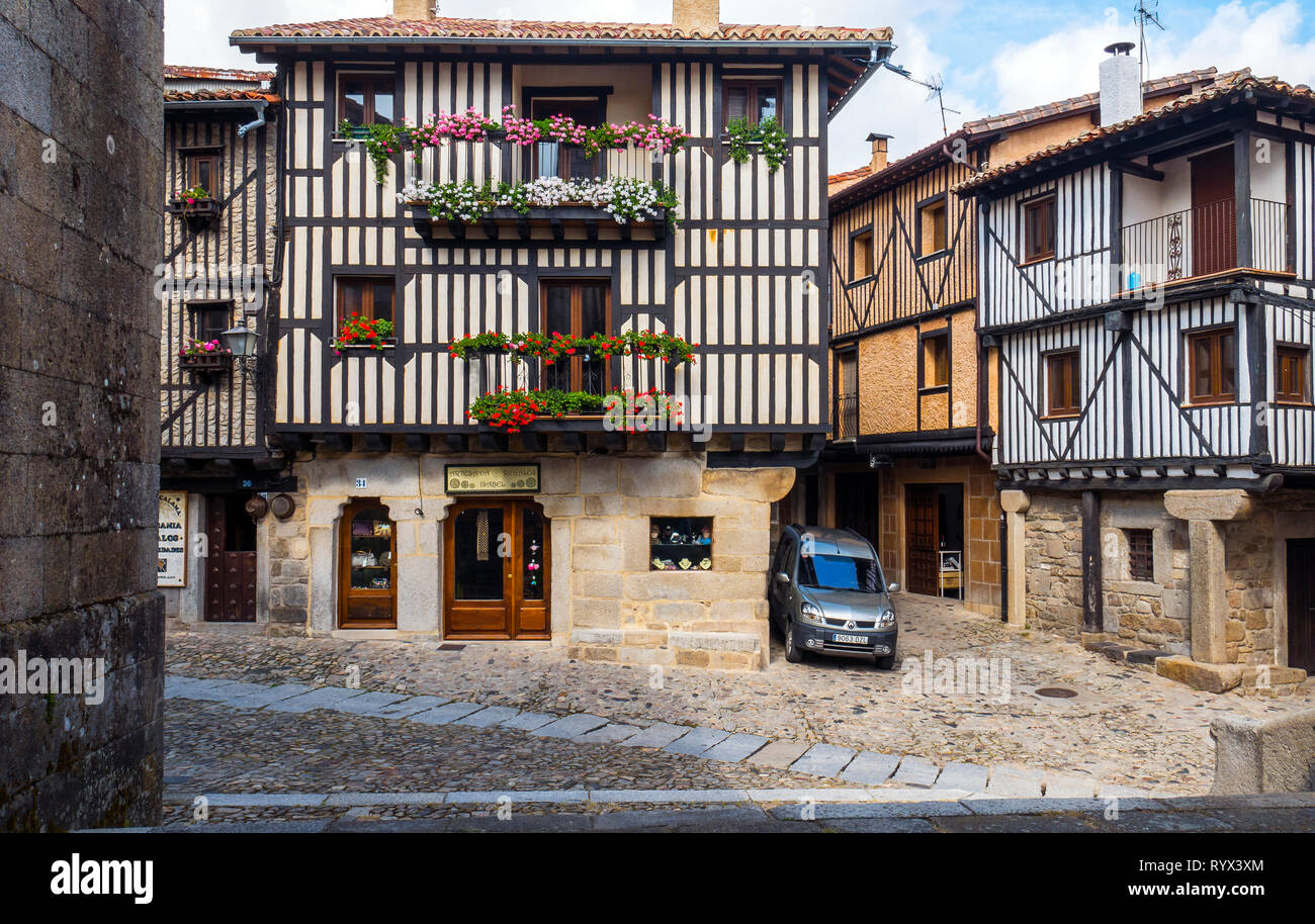 Arquitectura tradicional de La Alberca. Sierra de Francia. Salamanca. Castilla León. España. Stockfoto