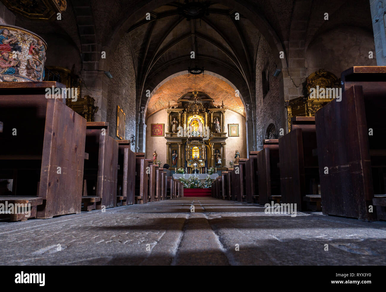 Iglesia de La Alberca. Sierra de Francia. Salamanca. Castilla León. España. Stockfoto