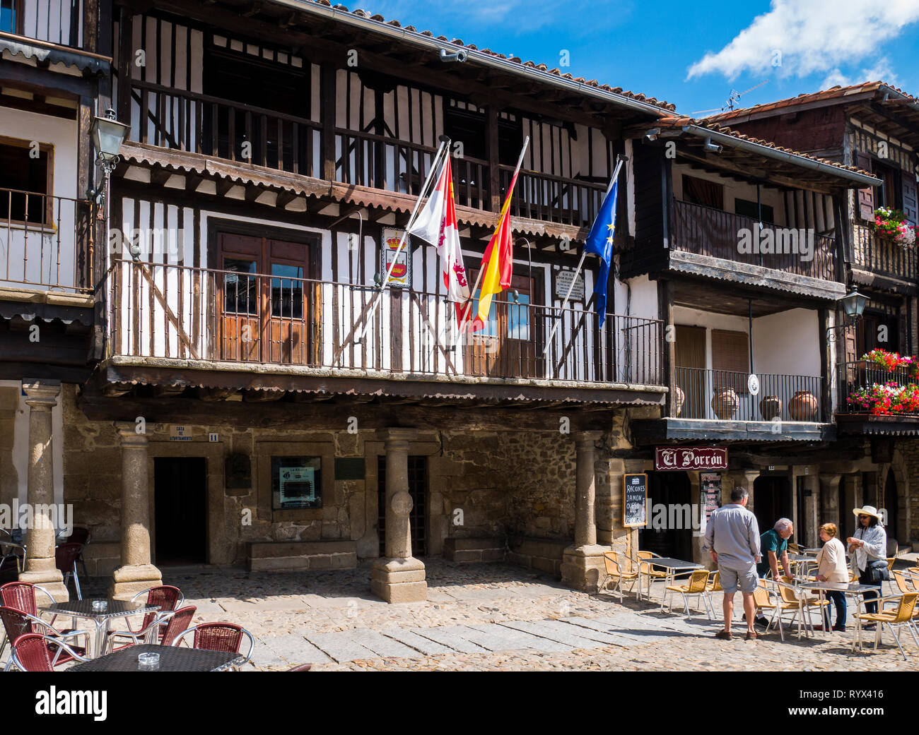 Ayuntamiento de La Alberca. Sierra de Francia. Salamanca. Castilla León. España. Stockfoto