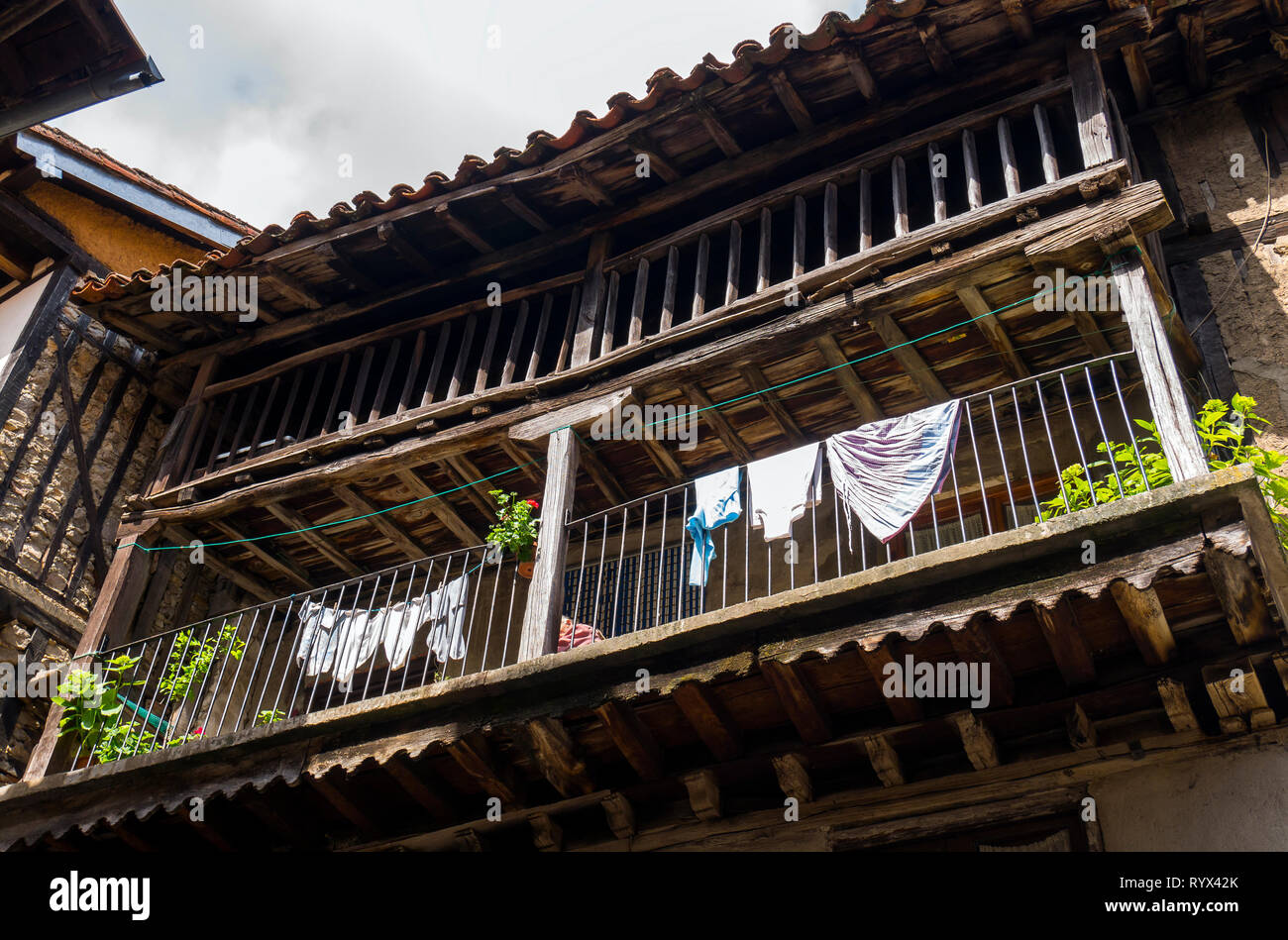 Arquitectura tradicional de La Alberca. Sierra de Francia. Salamanca. Castilla León. España. Stockfoto