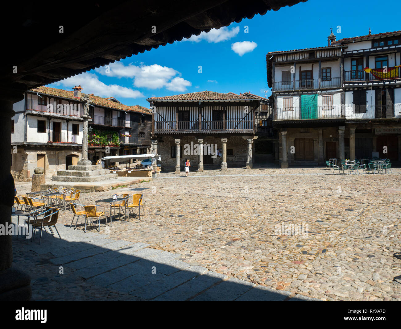 Plaza Mayor de La Alberca. Sierra de Francia. Salamanca. Castilla León. España. Stockfoto