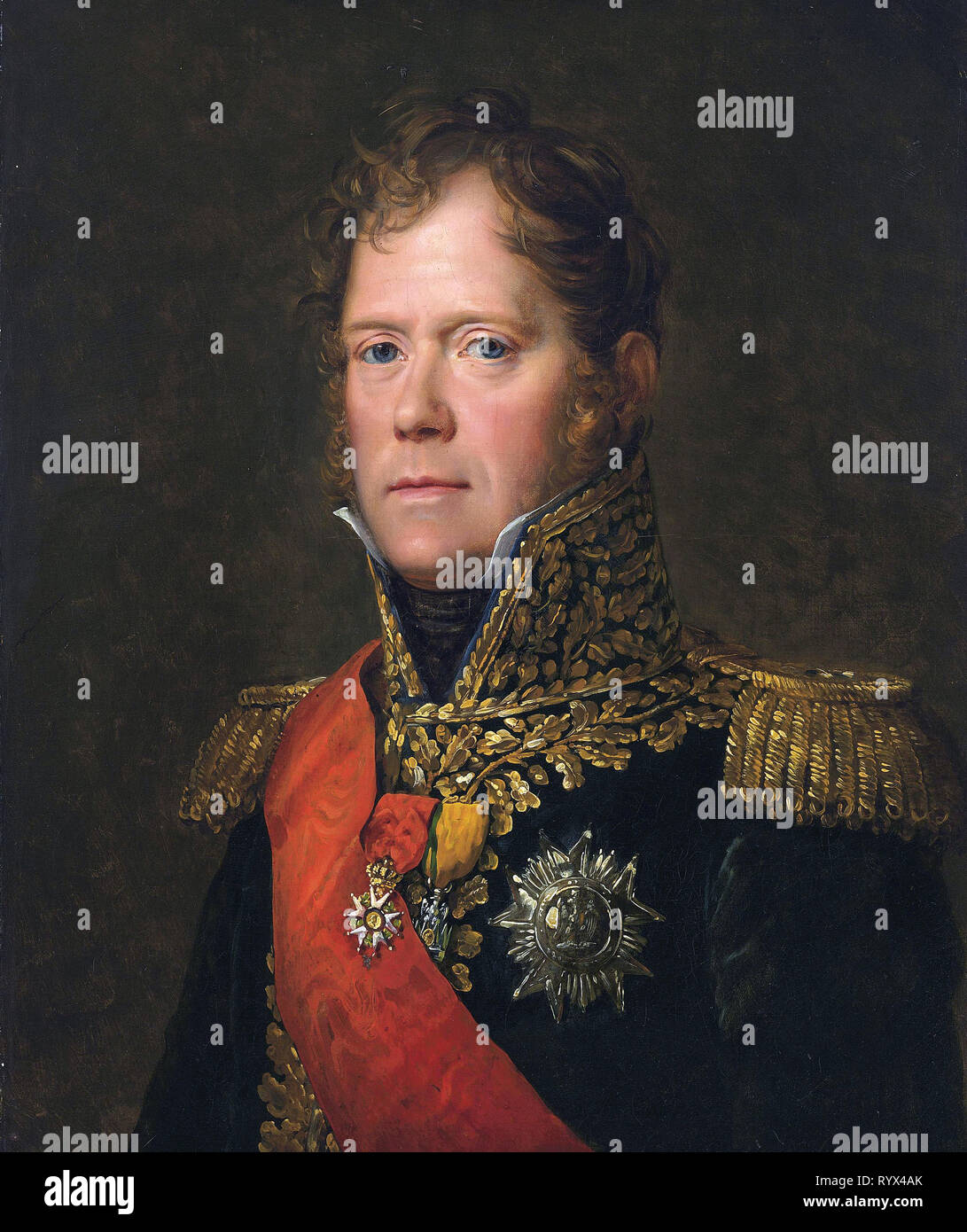 Michel Ney, Marschall des französischen Empire, Duc von Elchingen, Fürst von Moskau * Öl auf Leinwand * 65 x 55 cm* 1812 Stockfoto