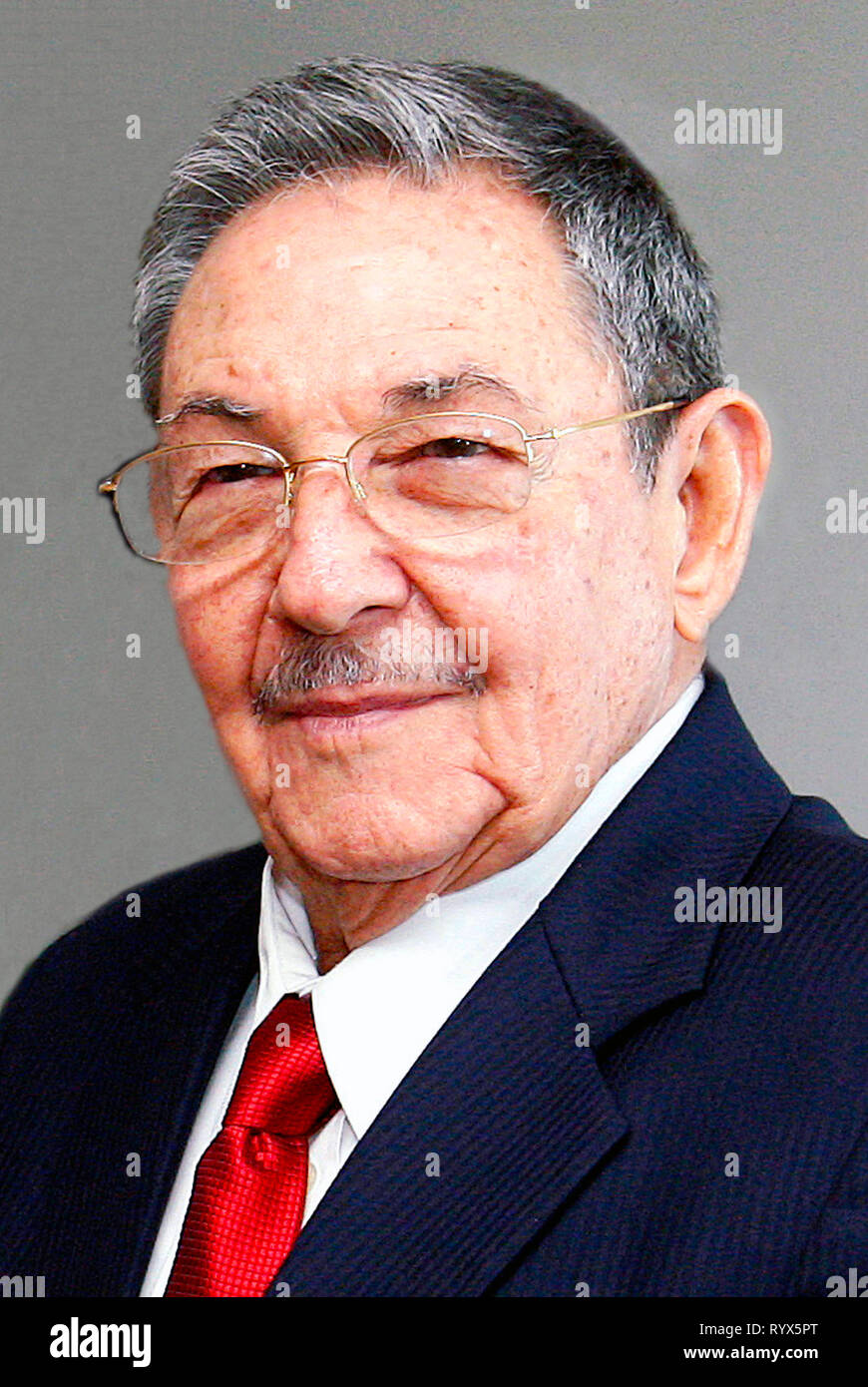 Raul Castro - * 03.06.1931 - die kubanische Politiker und seit 2011 Erster Sekretär der Kommunistischen Partei Kubas. 2008 bis 2018 Präsident von Kuba. Stockfoto