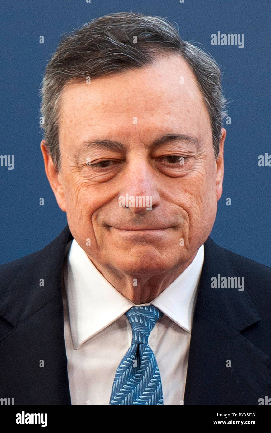 Mario Draghi - * 03.09.1947: Der Präsident der Europäischen Zentralbank EZB seit November 2011. Stockfoto