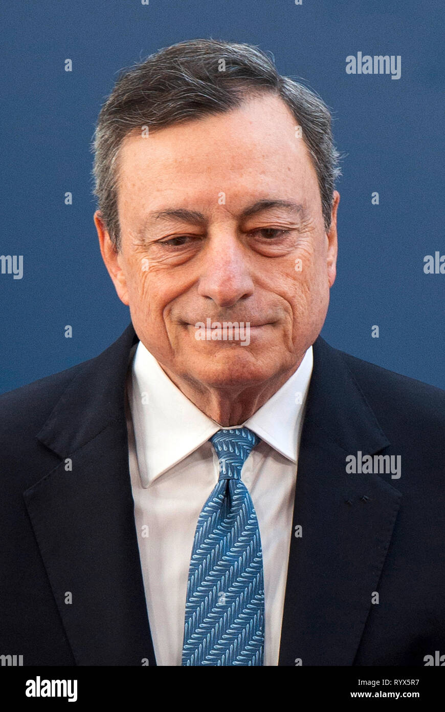 Mario Draghi - * 03.09.1947: Der Präsident der Europäischen Zentralbank EZB seit November 2011. Stockfoto