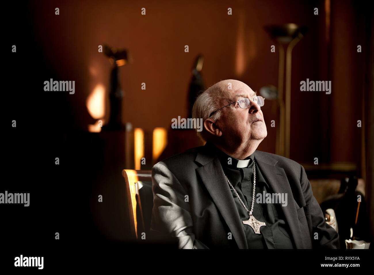 Ehemaligen belgischen Erzbischof und Kardinal der römisch-katholischen Kirche, Godfried Danneels (Mechelen, 10/03/2015) Stockfoto