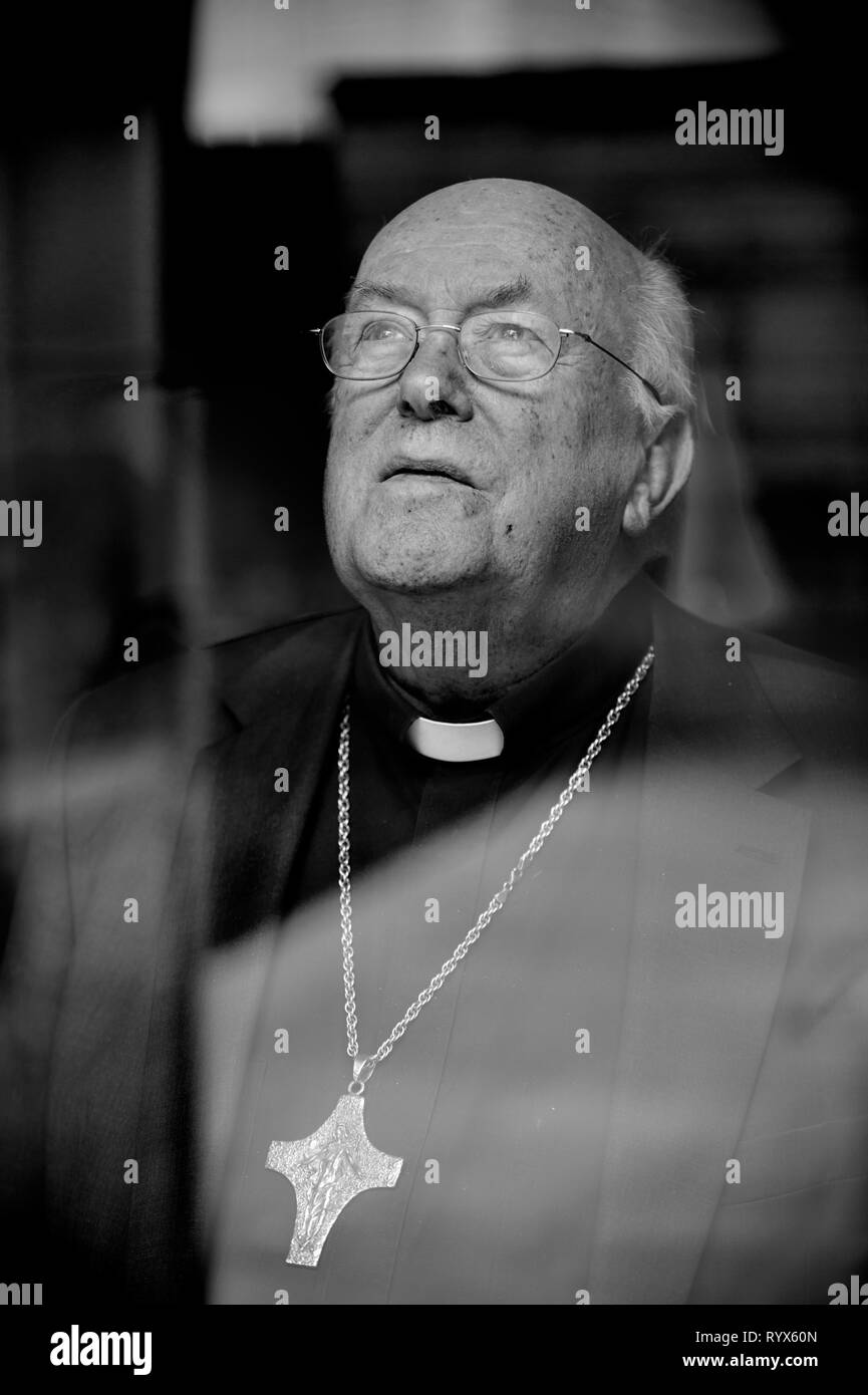 Ehemaligen belgischen Erzbischof und Kardinal der römisch-katholischen Kirche, Godfried Danneels (Mechelen, 10/03/2015) Stockfoto