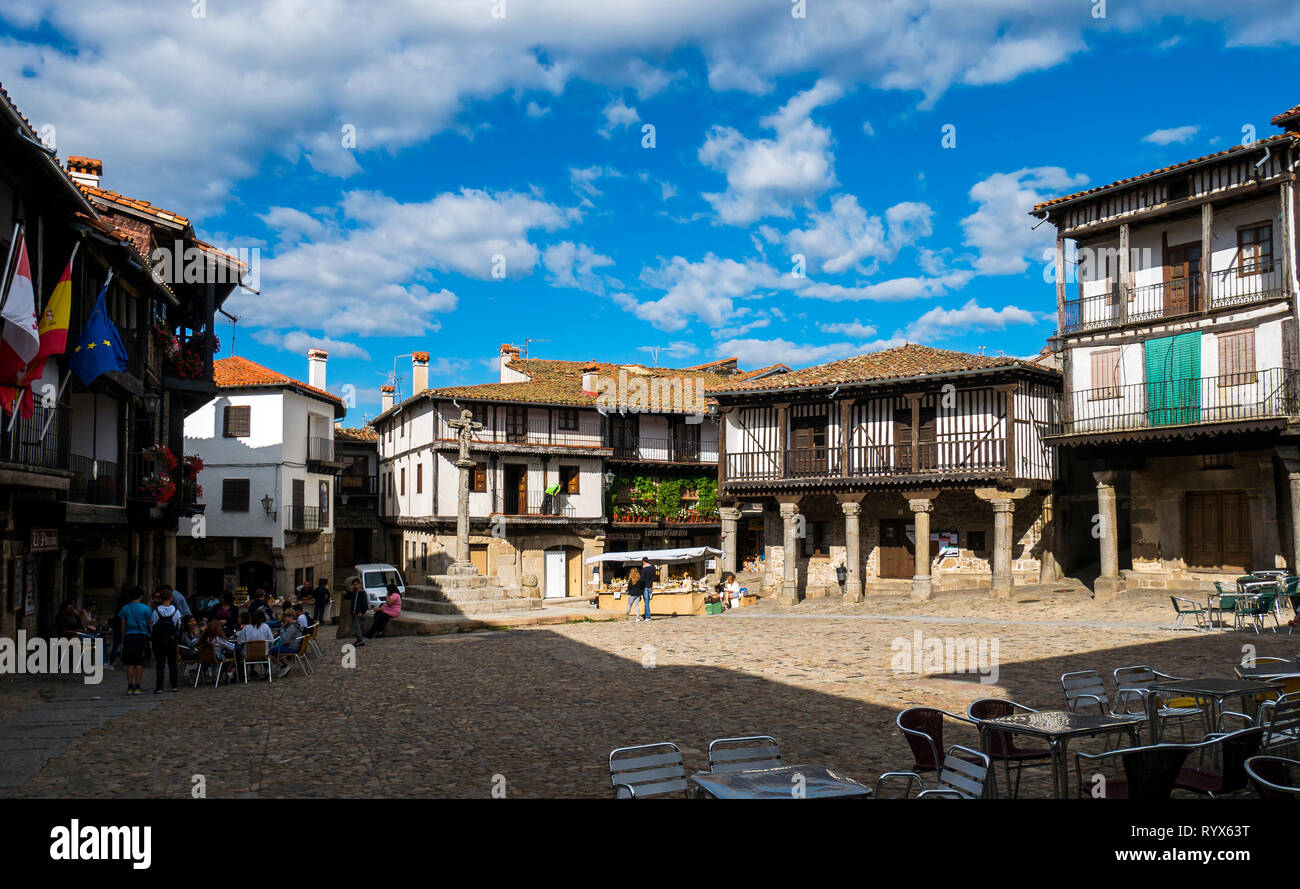 Plaza Mayor de La Alberca. Sierra de Francia. Salamanca. Castilla León. España. Stockfoto