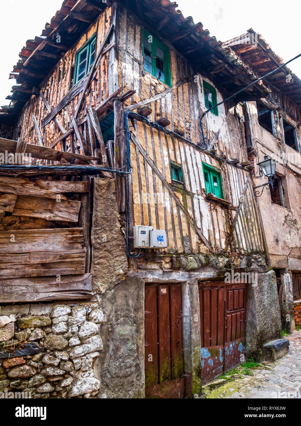 Arquitectura tradicional. La Alberca. Sierra de Francia. Salamanca. Castilla León. España. Stockfoto