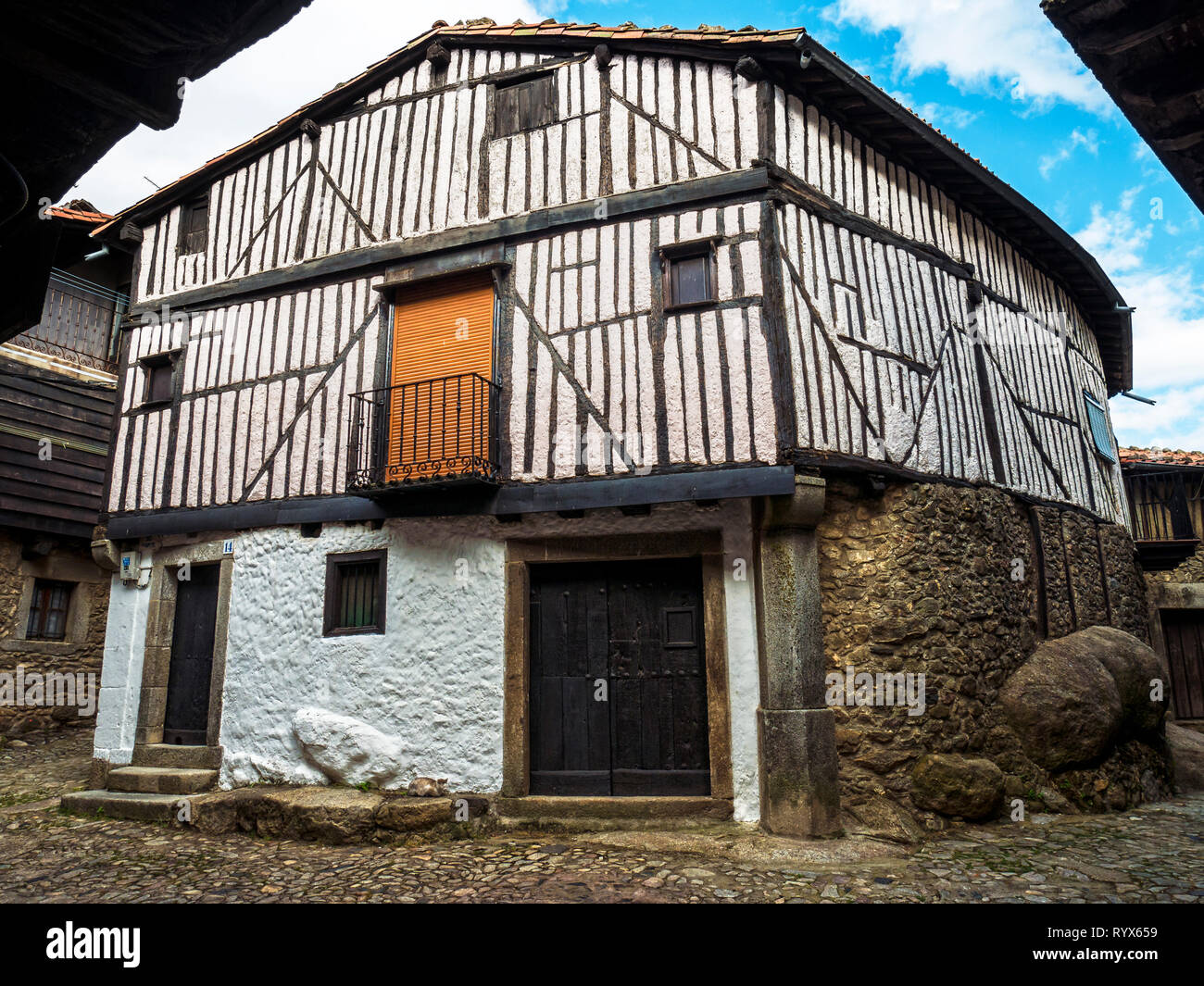 Arquitectura tradicional. La Alberca. Sierra de Francia. Salamanca. Castilla León. España. Stockfoto