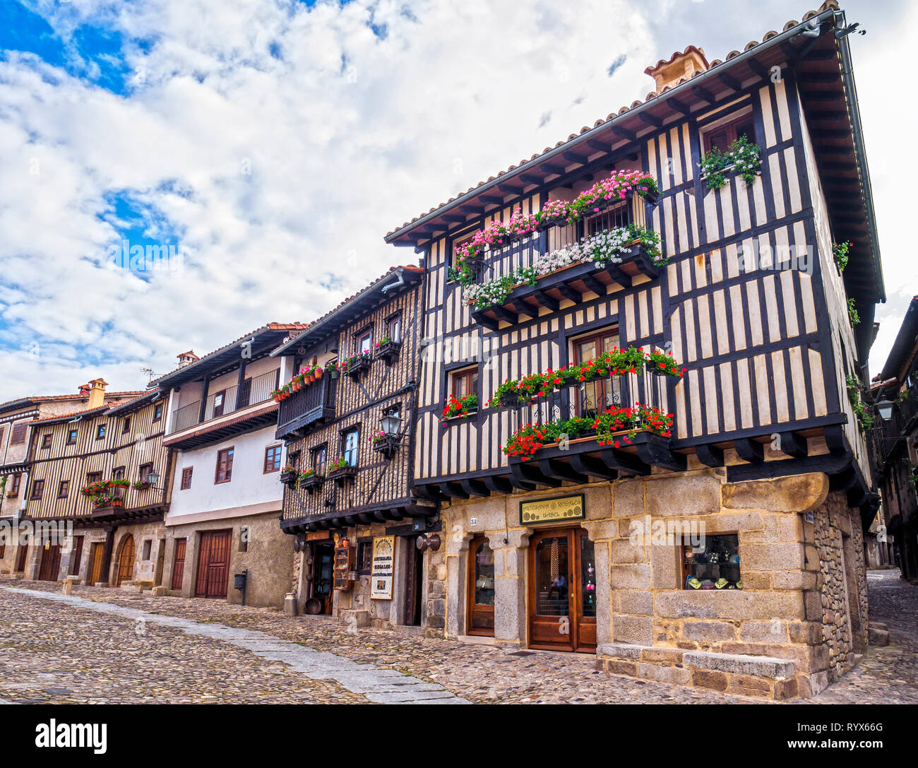 Arquitectura tradicional. La Alberca. Sierra de Francia. Salamanca. Castilla León. España. Stockfoto