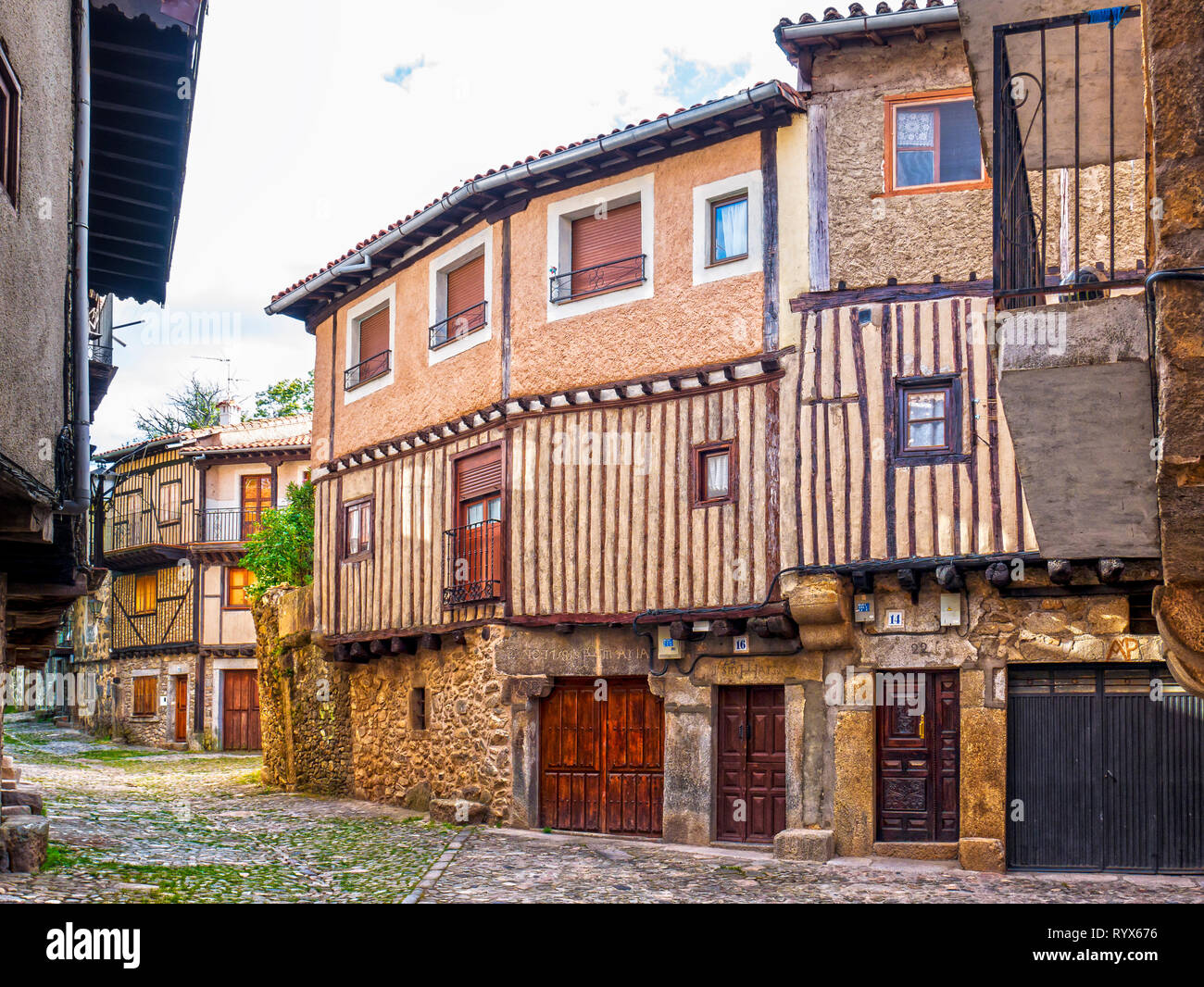 Arquitectura tradicional. La Alberca. Sierra de Francia. Salamanca. Castilla León. España. Stockfoto