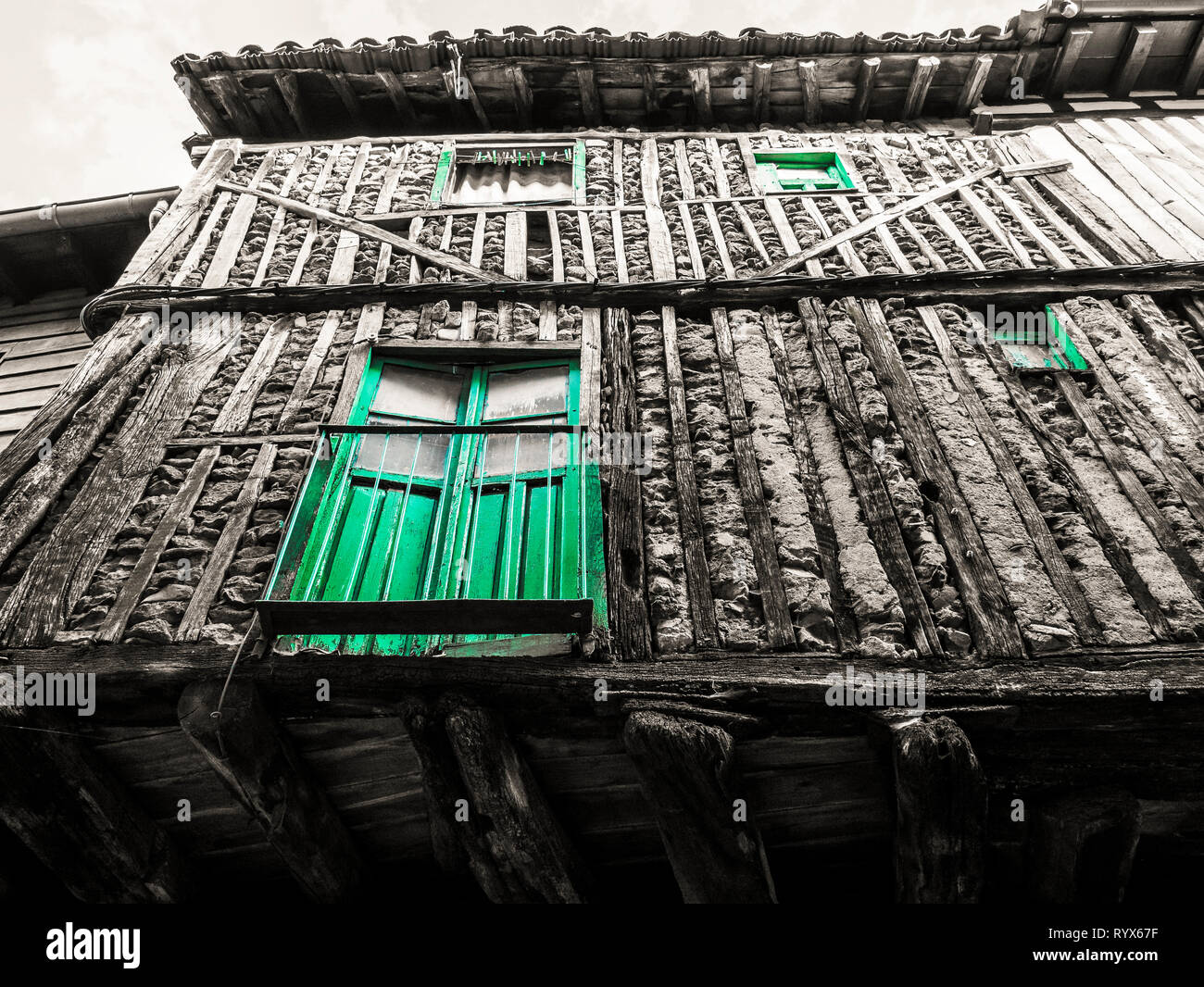 Arquitectura tradicional. La Alberca. Sierra de Francia. Salamanca. Castilla León. España. Stockfoto