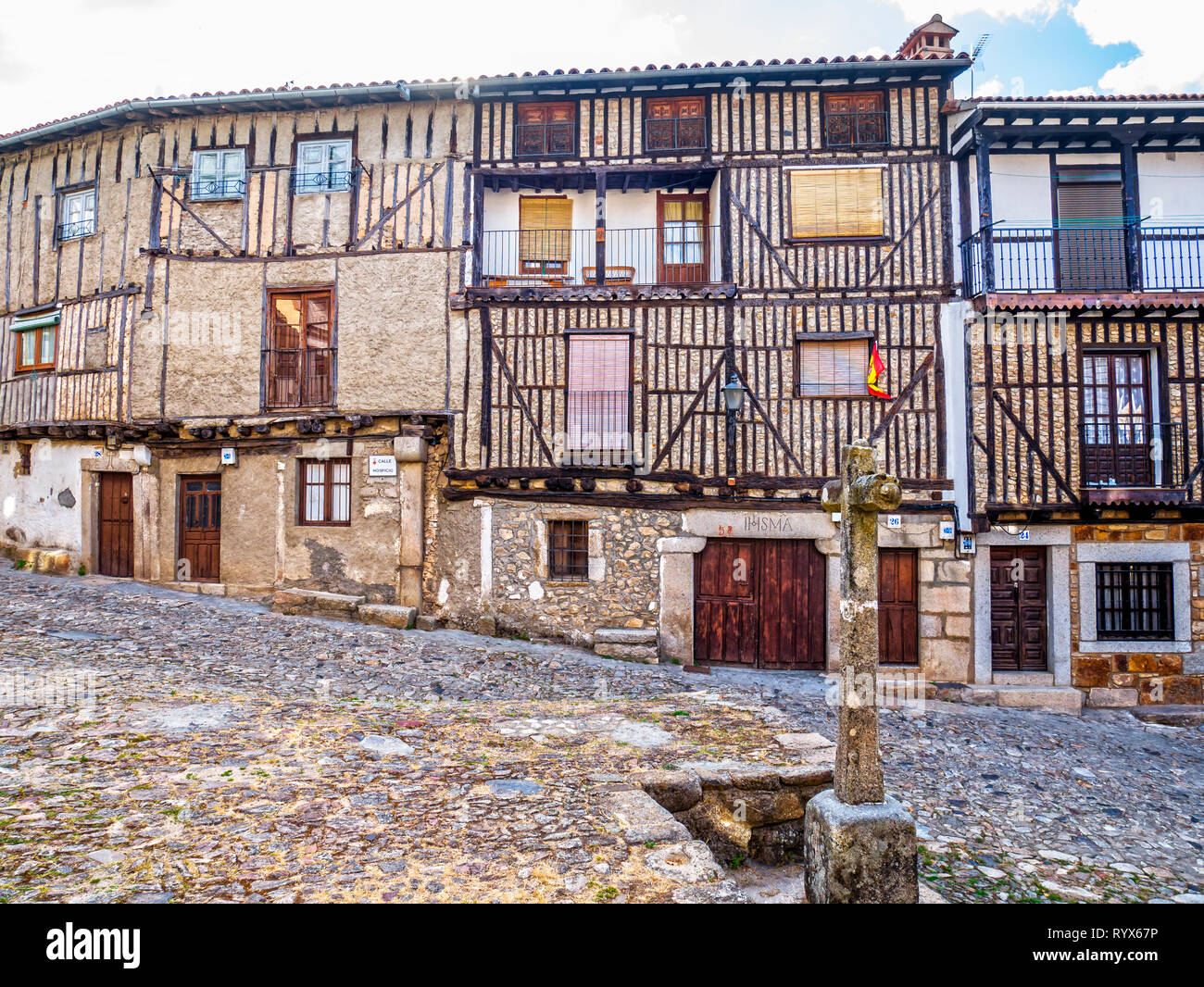 Arquitectura tradicional. La Alberca. Sierra de Francia. Salamanca. Castilla León. España. Stockfoto