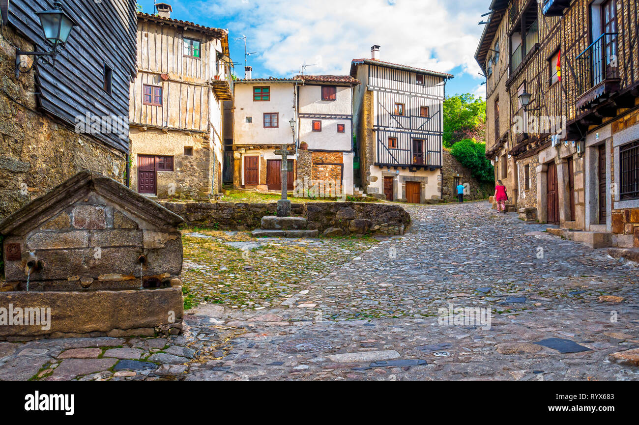 Arquitectura tradicional. La Alberca. Sierra de Francia. Salamanca. Castilla León. España. Stockfoto