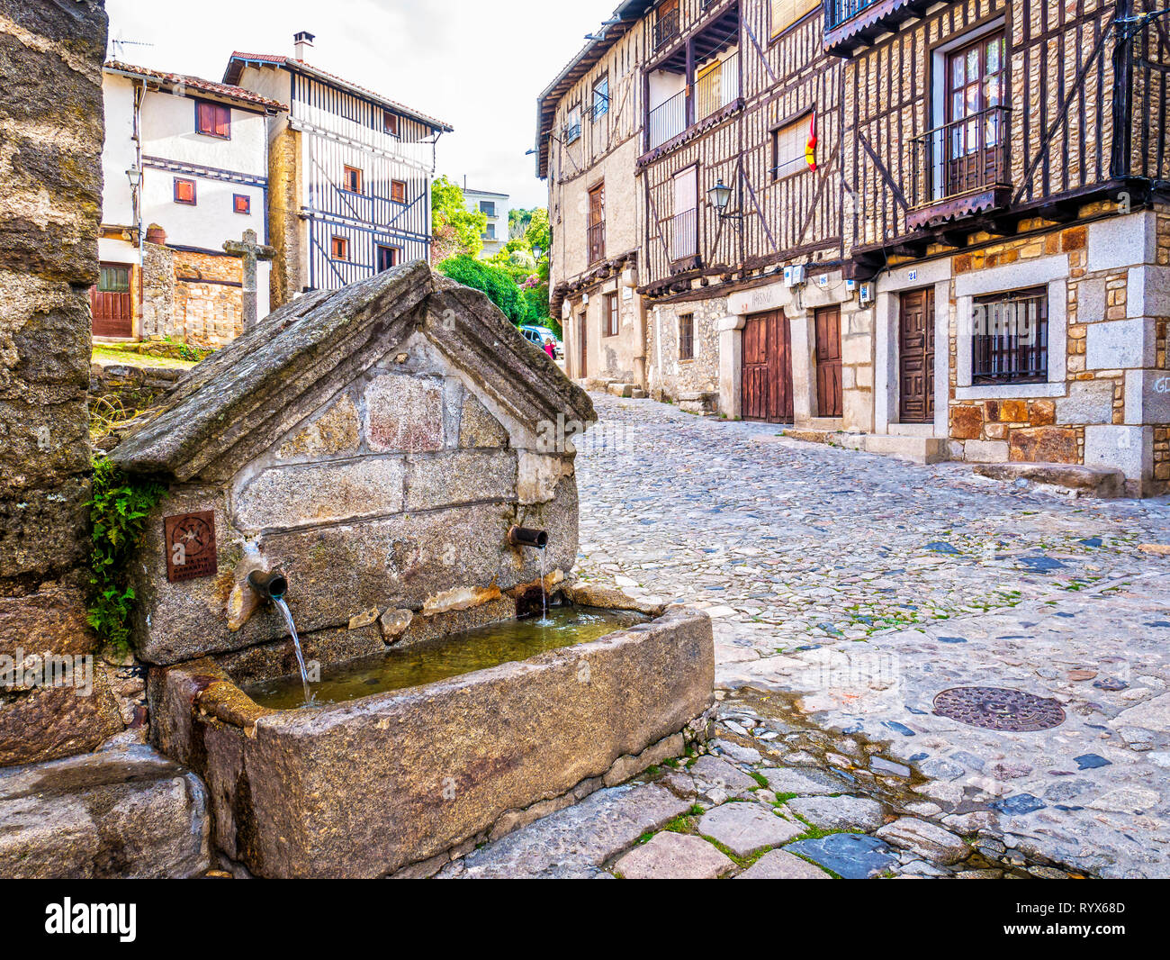 Arquitectura tradicional. La Alberca. Sierra de Francia. Salamanca. Castilla León. España. Stockfoto