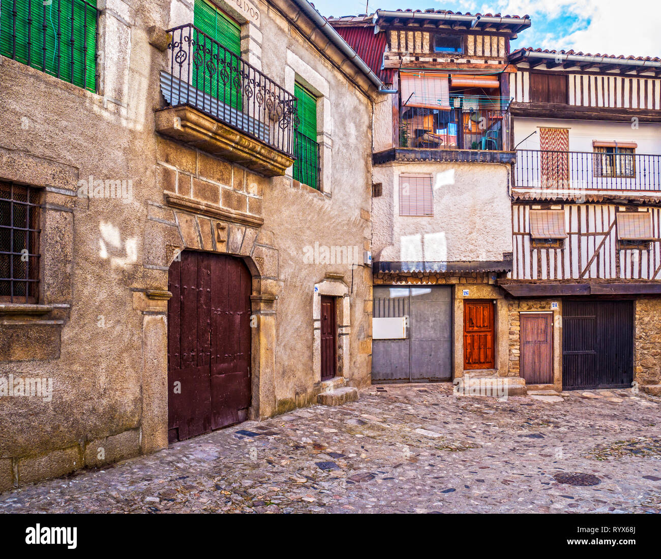 Arquitectura tradicional. La Alberca. Sierra de Francia. Salamanca. Castilla León. España. Stockfoto