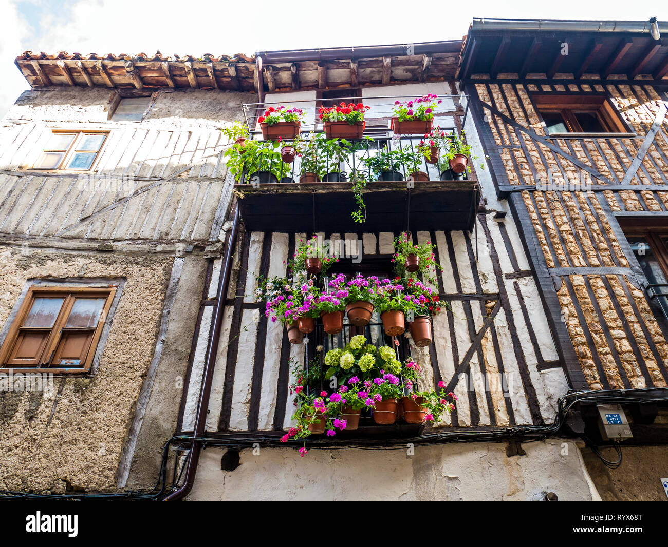 Arquitectura tradicional. La Alberca. Sierra de Francia. Salamanca. Castilla León. España. Stockfoto