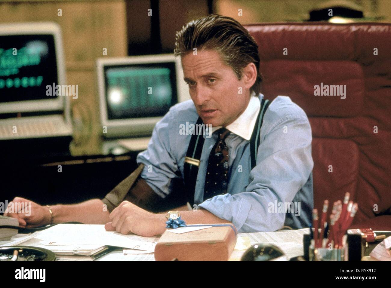 MICHAEL DOUGLAS, WALL STREET, 1987 Stockfoto