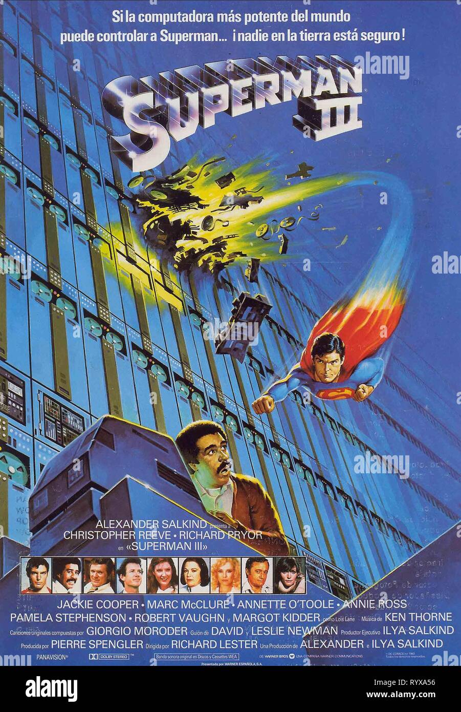 Film Poster, SUPERMAN III, 1983 Stockfoto