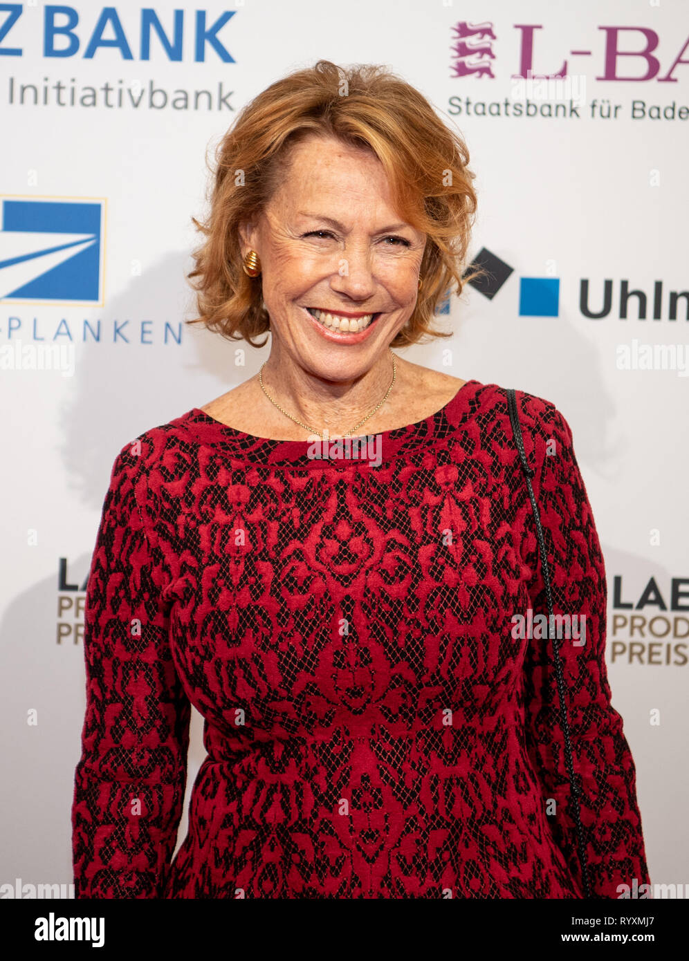 15. März 2019, Baden-Wuerttemberg, Laupheim: Gaby Dohm, Schauspielerin, ist auf dem roten Teppich an der Carl Laemmle Hersteller Award. Laupheim ist die Heimat von Hollywood Gründer Carl Laemmle. Auf seinem 150. Geburtstag, der Preis wurde erstellt. Foto: Fabian Sommer/dpa Stockfoto