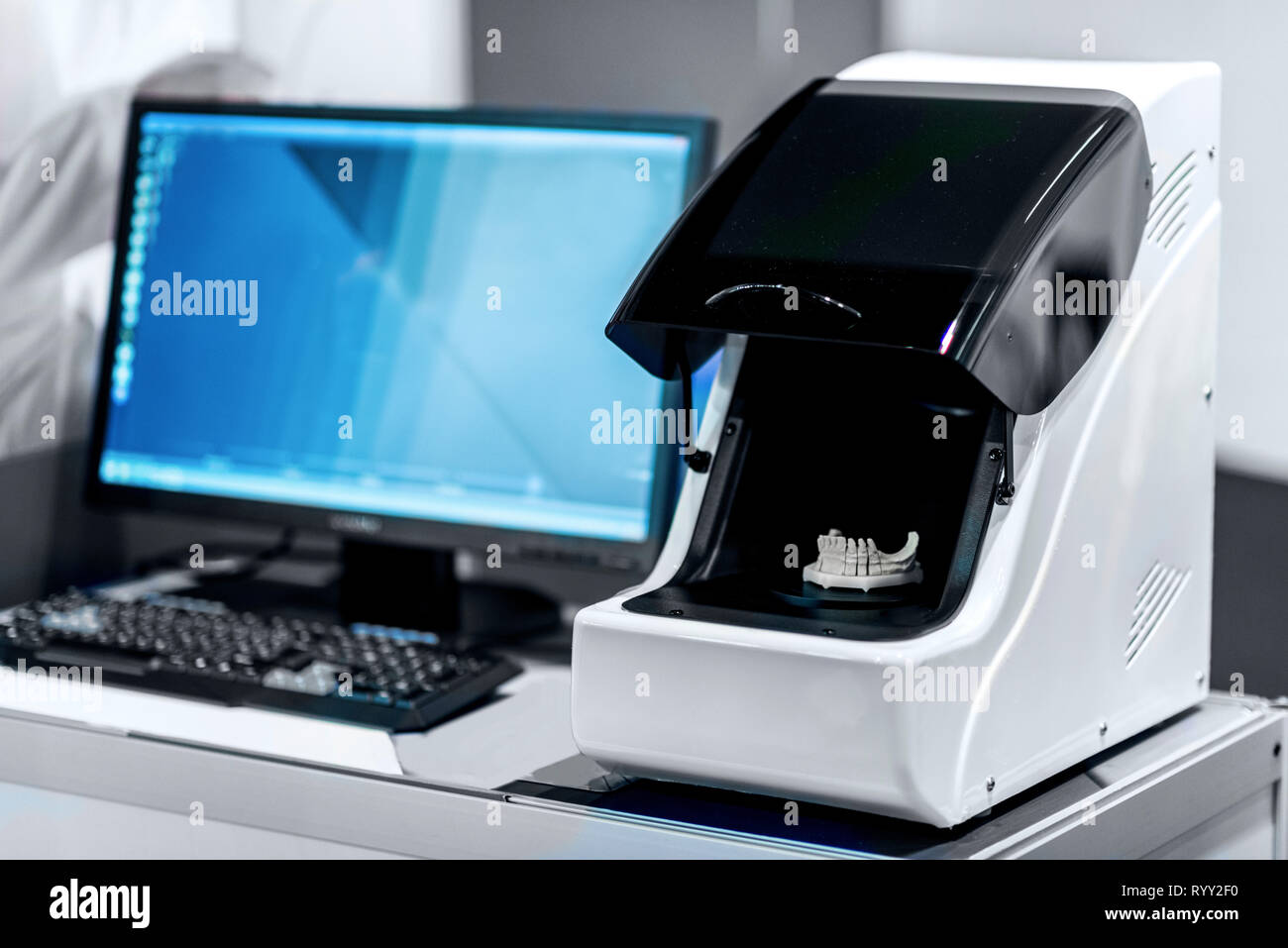 Zahnmedizinische 3D-Scanner. Stockfoto