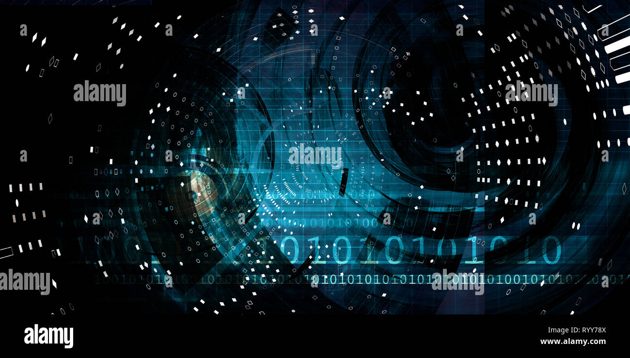 Digitale Daten Information Processing System Business Intelligence Stockfoto