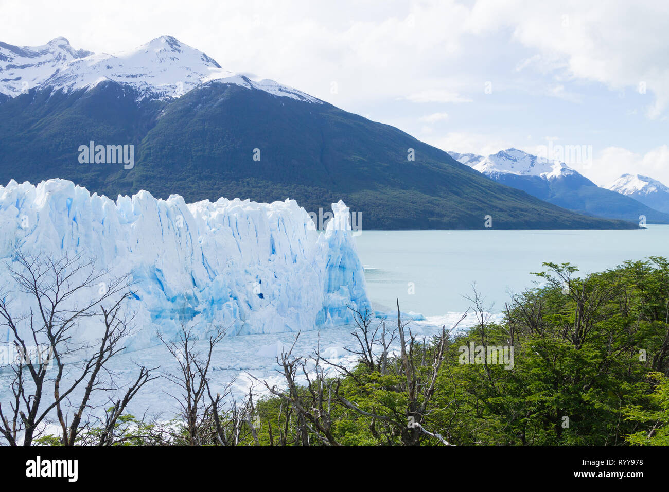 Argentino See Landschaft, Gletscher Perito Moreno, Patagonien, Argentinien. Patagonische Landschaft Stockfoto