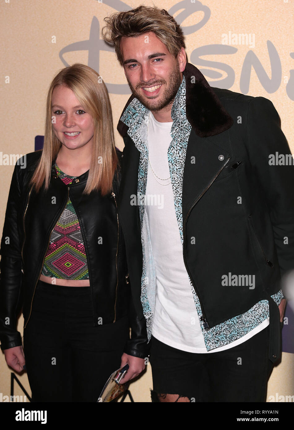 Apr 21, 2014 - London, England, UK-Millionen Dollar Arm Galavorstellung, May Fair Hotel Foto zeigt: Andy Samuels; Harriet Baker Stockfoto